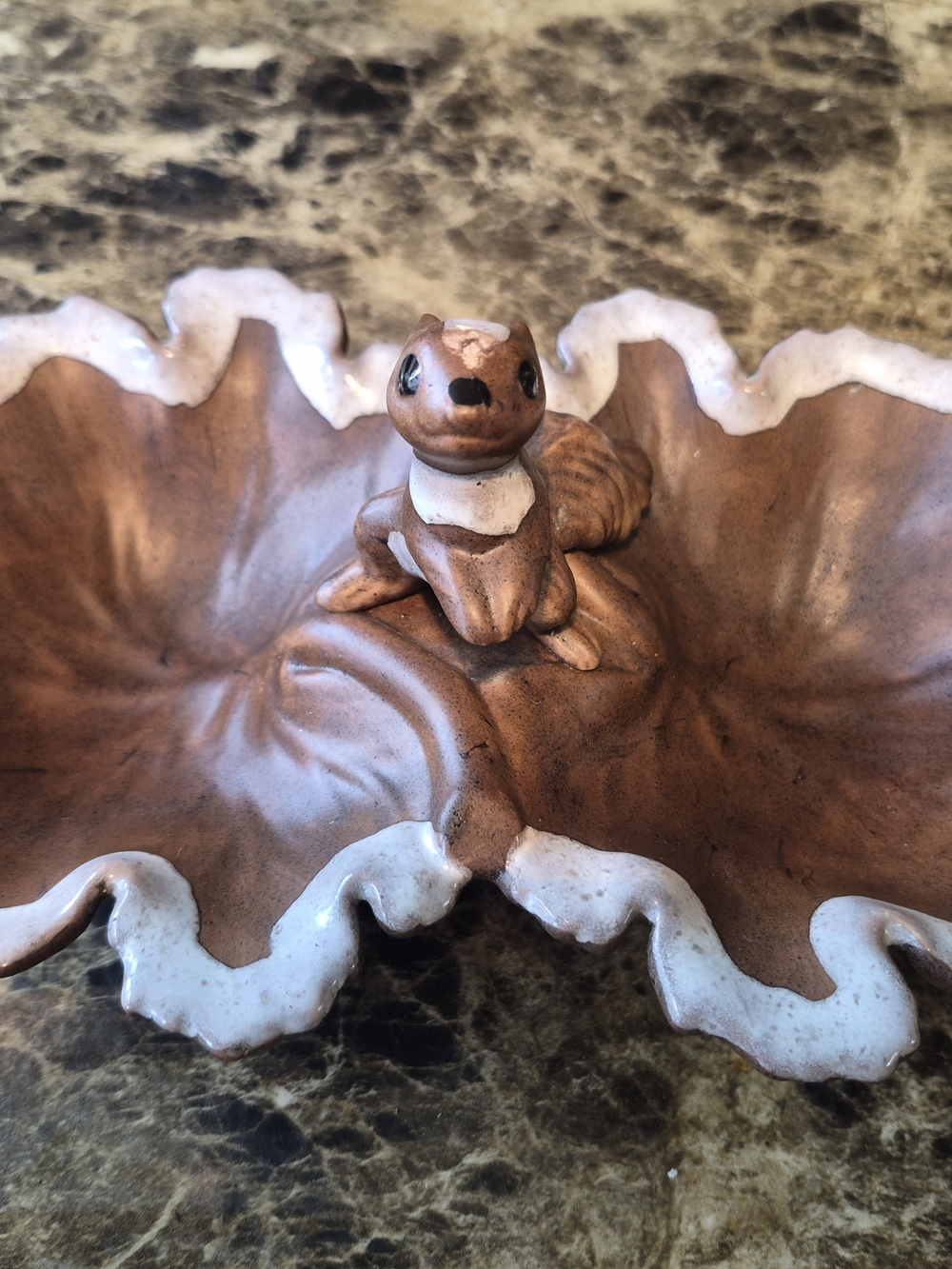Vintage Decorative Squirrel Serving Tray, Acorn Autumn Leaf Design, handmade


T